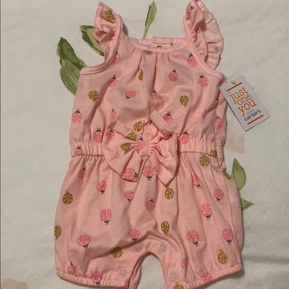 Just One You Ladybug Sun suit Baby Girl